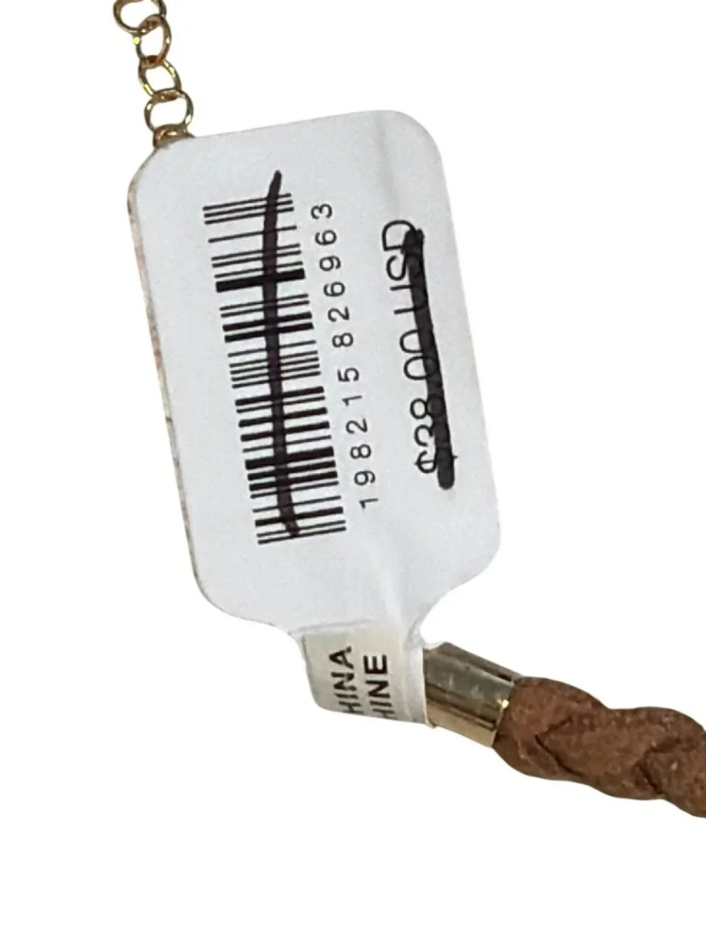 Free People Beach Shell Pendant Necklace Adjustable Chain Natural Brown & Cream - Picture 5 of 7